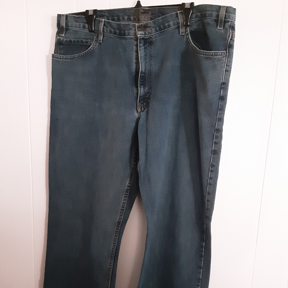 TWO Pair Of Eddie Bauer Classic Blue Denim Jeans - Picture 3 of 15